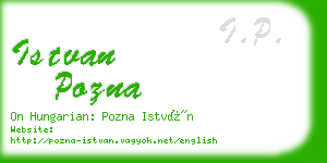 istvan pozna business card